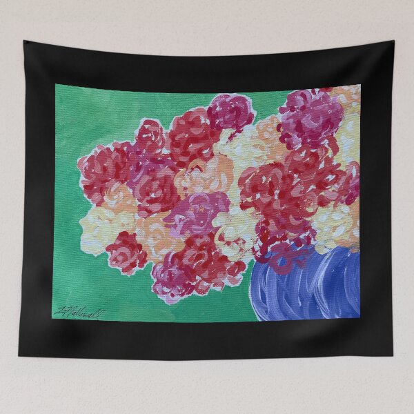 Item preview, Hydrangea Still Life Acrylic Painting designed and sold by LindenTreeGifts.