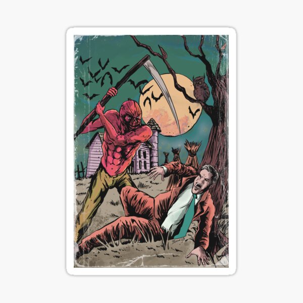 Vintage Comic Cover with Pumpkin Jack Sticker