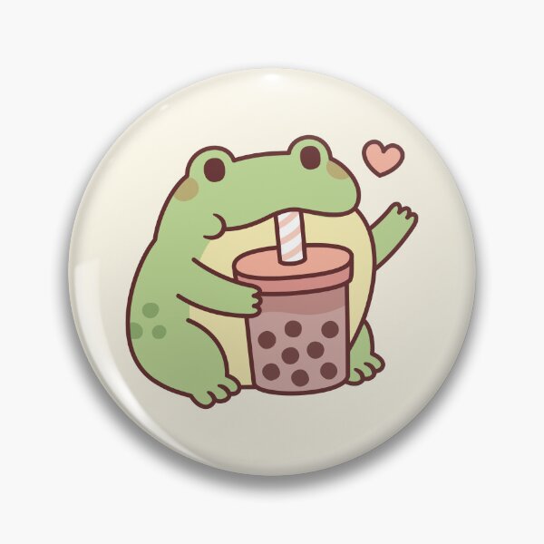 Item preview, Cute Frog Loves Drinking Bubble Tea designed and sold by rustydoodle.