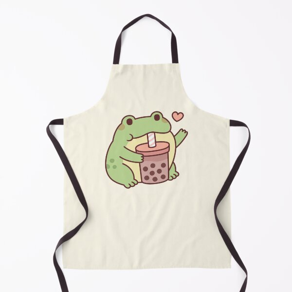 Item preview, Cute Frog Loves Drinking Bubble Tea designed and sold by rustydoodle.