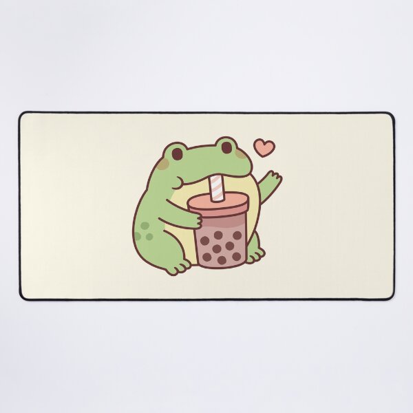 Item preview, Cute Frog Loves Drinking Bubble Tea designed and sold by rustydoodle.