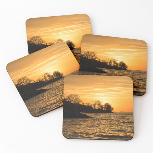 Item preview, Behind Bare Trees - Sunrise on the Shore of Lake Ontario in Toronto designed and sold by Georgia Mizuleva.