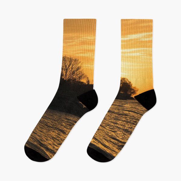 Item preview, Behind Bare Trees - Sunrise on the Shore of Lake Ontario in Toronto designed and sold by Georgia Mizuleva.