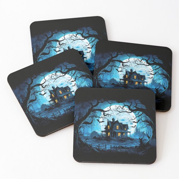 Item preview, Moonlit Halloween Haunted House in the Woods designed and sold by Gsallicat.