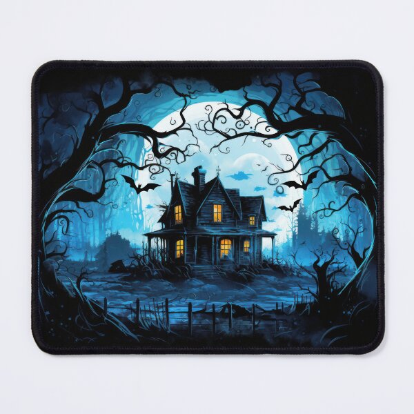 Item preview, Moonlit Halloween Haunted House in the Woods designed and sold by Gsallicat.