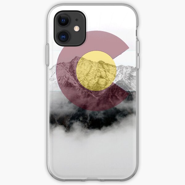 Colorado Flag Mountains Snow - Colorful Colorado iPhone Soft Case