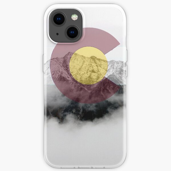 Colorado drapeau montagnes neige - Colorado coloré Coque souple iPhone