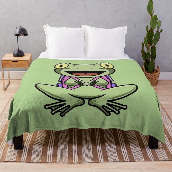 Artikelvorschau, Niedlicher Frosch, der bereit ist, zur Schule zu gehen. Cartoon-Illustration entworfen und verkauft von cubbone.