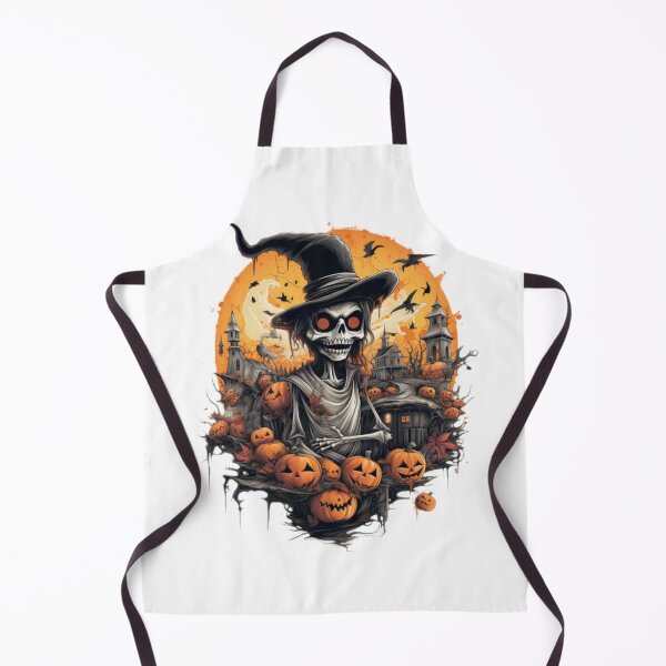 Item preview, Skeleton in Witch Hat with Pumpkins designed and sold by holistech.