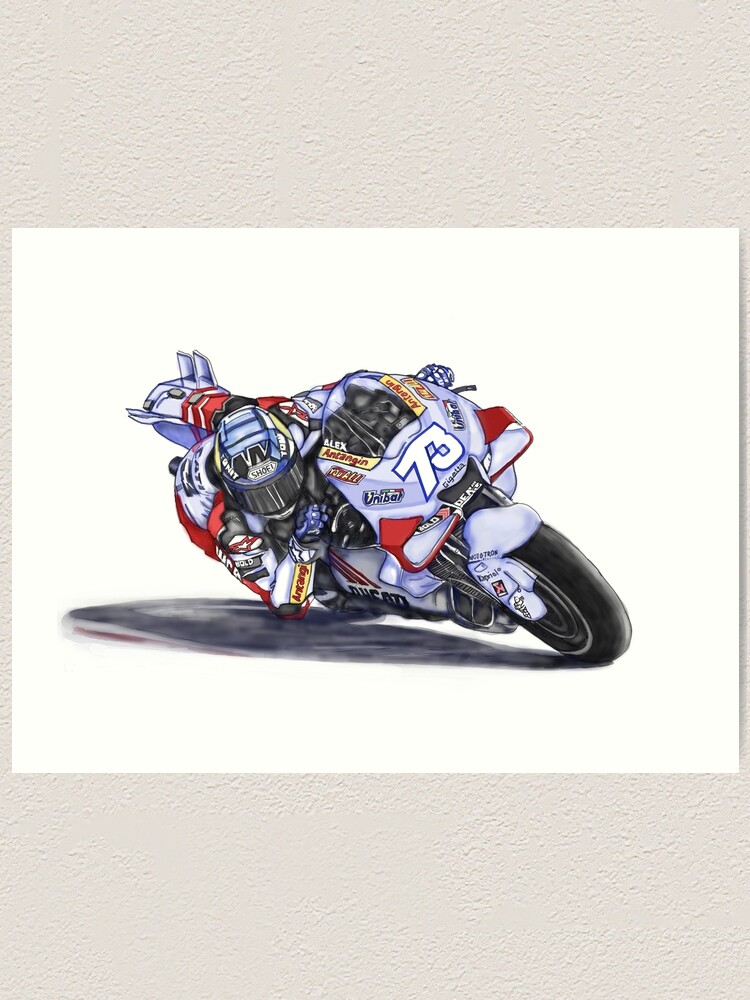 Drawing/Sketching MotoGP 73 Alex Marquez Ducati Team” Art Print 