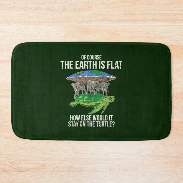 Artikelvorschau, Flat Earth SocietySchildkröten-Elefanten-Männer-Frauen-Geschenk entworfen und verkauft von codadhaven.