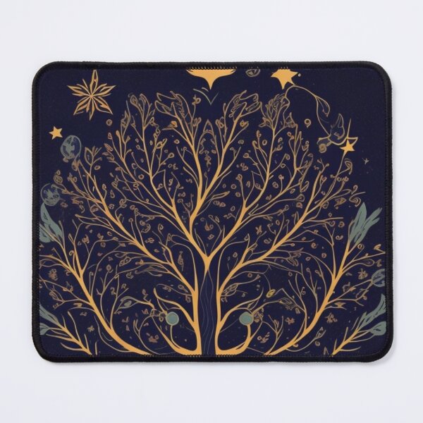 Item preview, "Cosmic Tree Leaves Vector Pattern" designed and sold by FemmeFlair.