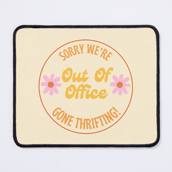 Item preview, Groovy Out of Office Gone Thrifting Pink Flower designed and sold by Neeshki.
