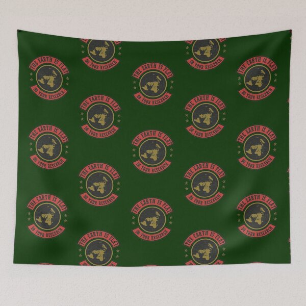 Item preview, The Earth Is Flat Retro Research Conspiracy designed and sold by codadhaven.