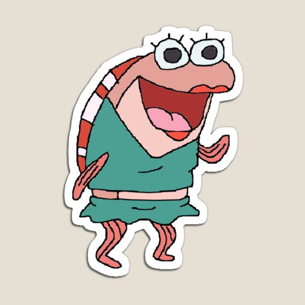 Crying Fish Spongebob Style | Magnet