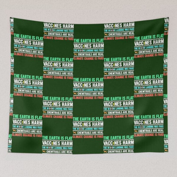 Item preview, The Earth Is Flat Vaccines Harm Chemtrails Mask T designed and sold by codadhaven.