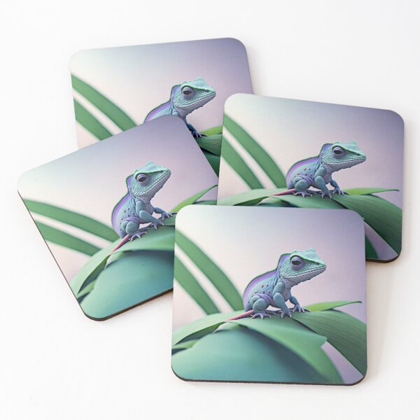 Item preview, "A Little Chameleon on Green Leaves" designed and sold by Best-Art-32.