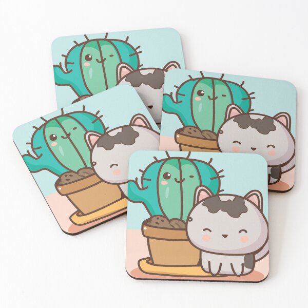 Item preview, Cute Cat With Cactus Plant designed and sold by Wiss2Arts.