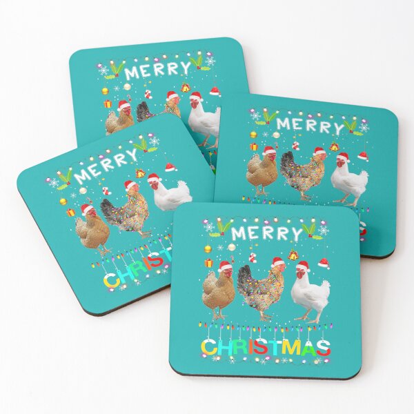 Item preview, Womens Merry Christmas Chicken Shirt Santa Hat Lights Xmas Funny    designed and sold by TheAnimeFactor.