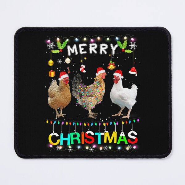 Item preview, Womens Merry Christmas Chicken Shirt Santa Hat Lights Xmas Funny    designed and sold by TheAnimeFactor.