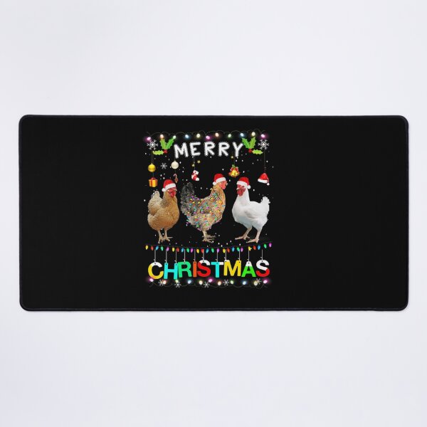 Item preview, Womens Merry Christmas Chicken Shirt Santa Hat Lights Xmas Funny    designed and sold by TheAnimeFactor.