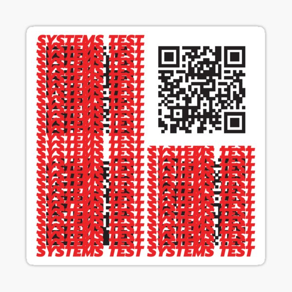 Item preview, systems test (shop advert) designed and sold by Sebastian Bradford.