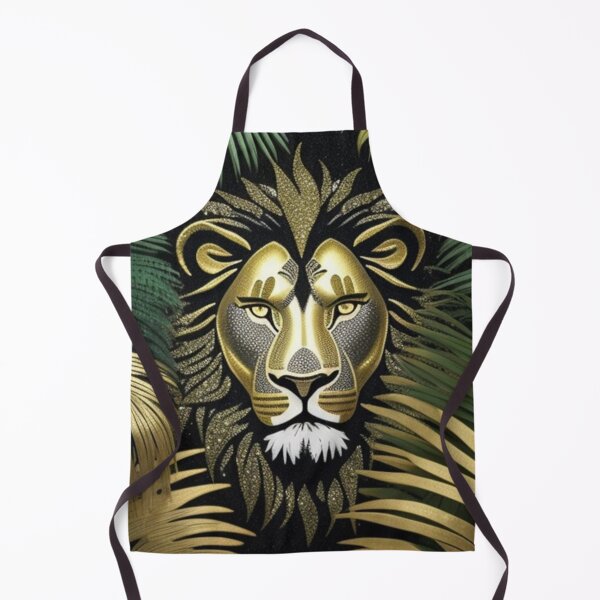 Item preview, Lion and palms rhinestone metallic designed and sold by Roxburylane.