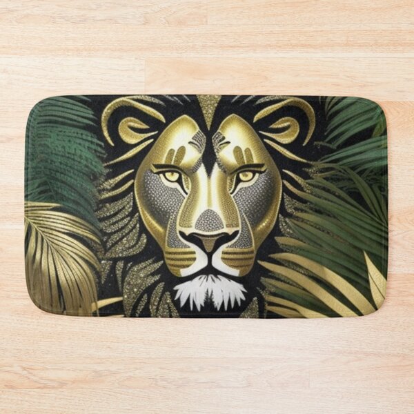 Item preview, Lion and palms rhinestone metallic  designed and sold by Roxburylane.