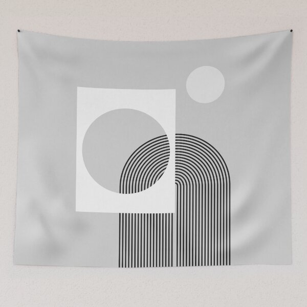 Item preview, GEOMETRIC_SUN_BLACK_WHITE_DAY_NIGHT designed and sold by forgetmestudio.
