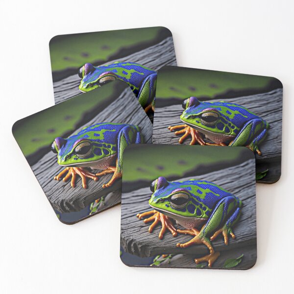 Item preview, "The artwork titled 'Emerald Serenade' features a petite frog adorned in vibrant shades of green and blue. designed and sold by Best-Art-32.