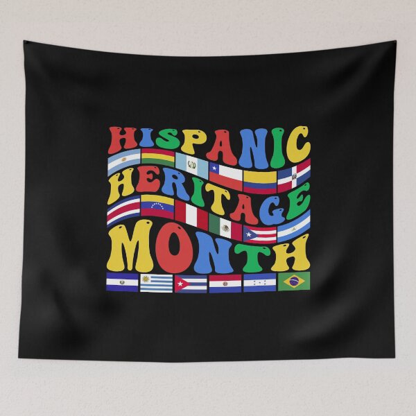 Item preview, Hispanic Heritage Month Groovy Text designed and sold by ArtMeetsPizza.