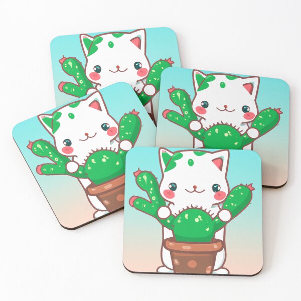 Item preview, Cute Cat With Cactus Plant designed and sold by Wiss2Arts.