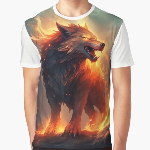wolf fashion free fire t shirt
