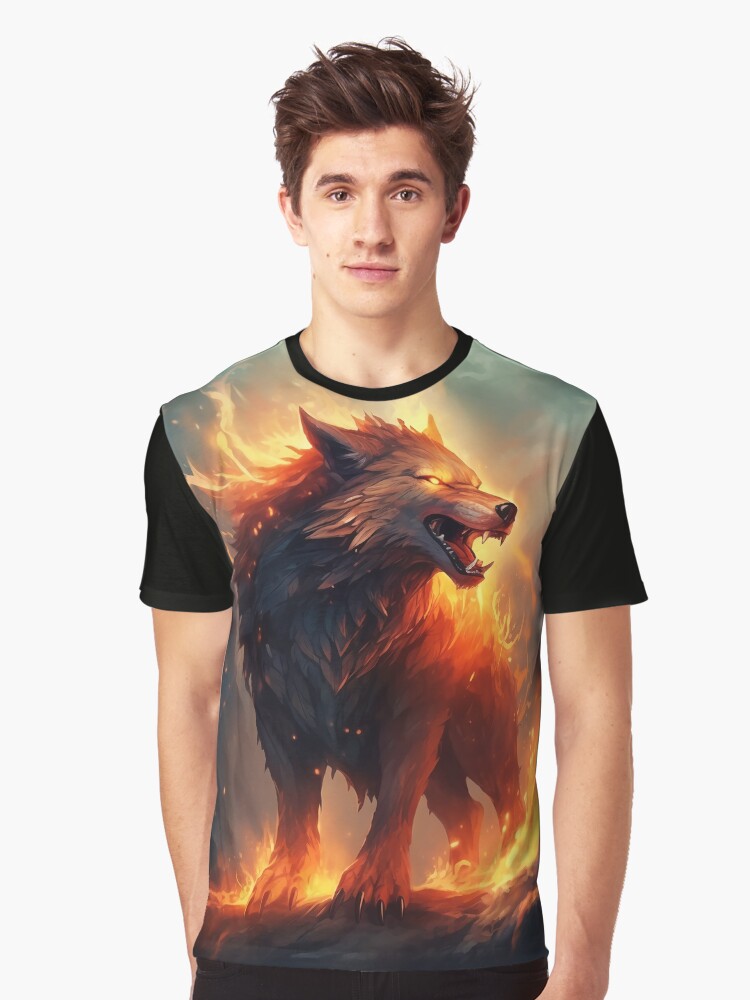 wolf fashion free fire t shirt