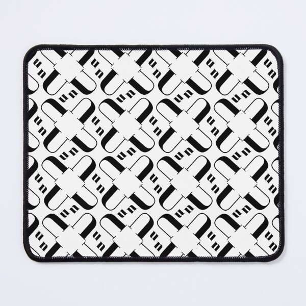 Item preview, U Alphabet Letter Black Seamless designed and sold by MUJU-pixel.