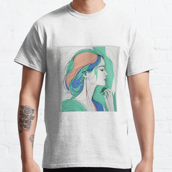 Woman in Canvas (Line Art)  Classic T-Shirt