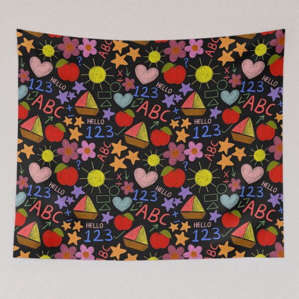 Item preview, Kids school kindergarten art - black designed and sold by PrettywithColor.