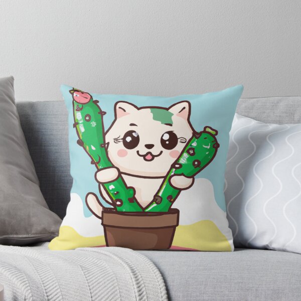 Item preview, Cute Cat With Cactus Plant designed and sold by Wiss2Arts.