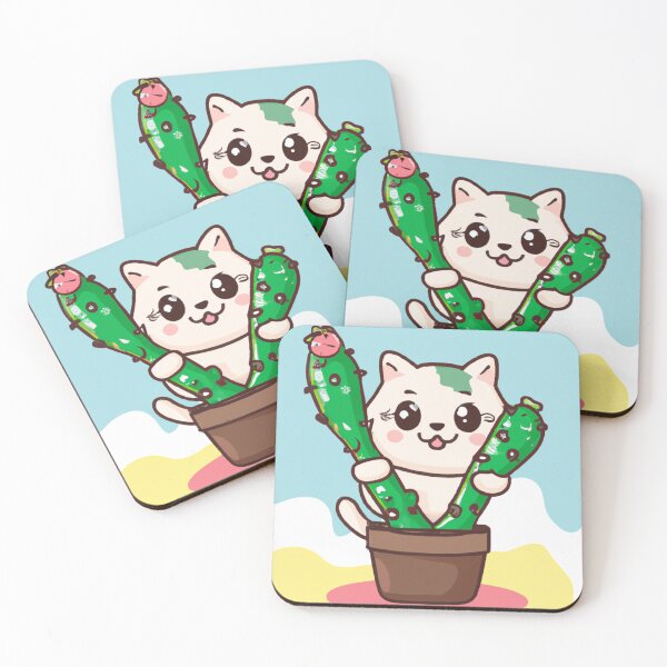 Item preview, Cute Cat With Cactus Plant designed and sold by Wiss2Arts.