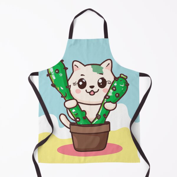Item preview, Cute Cat With Cactus Plant designed and sold by Wiss2Arts.