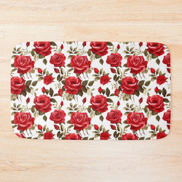 Item preview, Red rose flowers seamless pattern designed and sold by SteveJJ30.