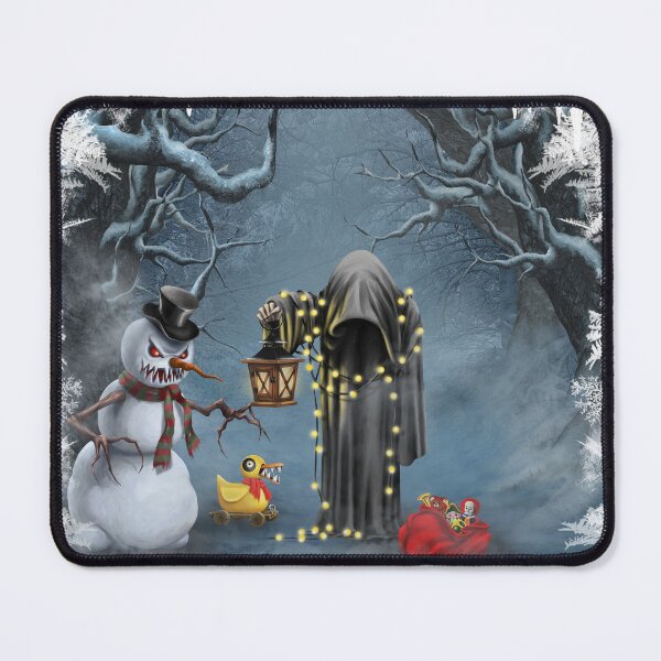 Item preview, The dark christmas, skeleton with dark snowman designed and sold by nicky2342.