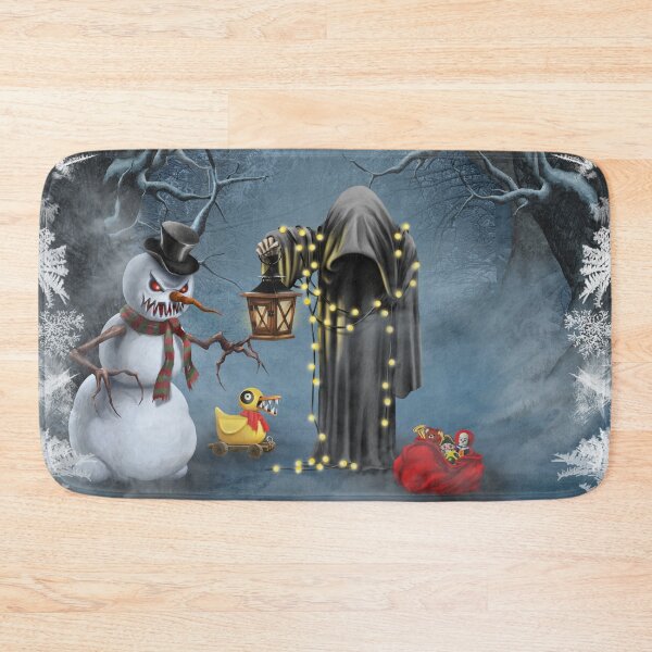 Item preview, The dark christmas, skeleton with dark snowman designed and sold by nicky2342.