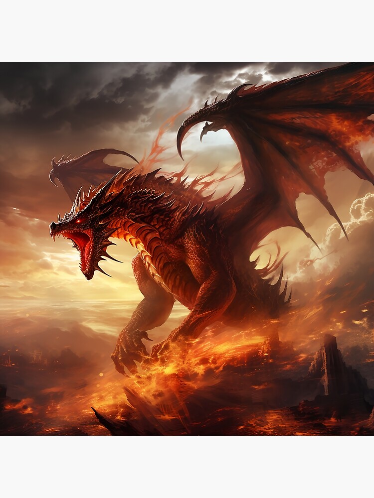 Art Poster Dragon fire