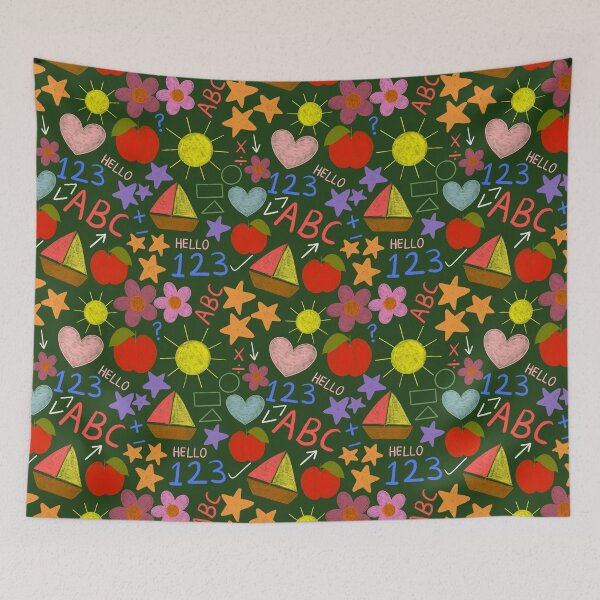 Item preview, Kids school kindergarten art - dark green designed and sold by PrettywithColor.