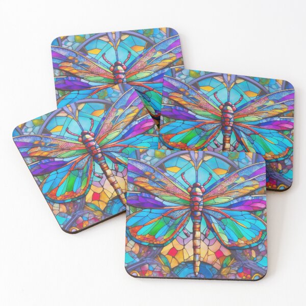 Item preview, Dragonfly Stained Glass Art designed and sold by druidwolfart.