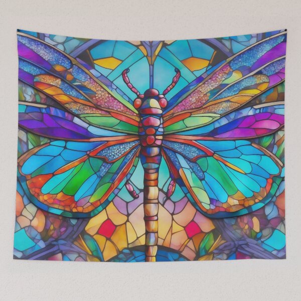 Item preview, Dragonfly Stained Glass Art designed and sold by druidwolfart.