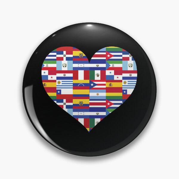 Artikelvorschau, Hispanic Heritage Hispanic Pride Flaggenherz entworfen und verkauft von ArtMeetsPizza.