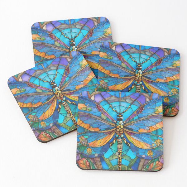 Item preview, Dragonfly Stained Glass Art designed and sold by druidwolfart.