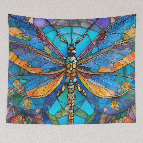 Item preview, Dragonfly Stained Glass Art designed and sold by druidwolfart.